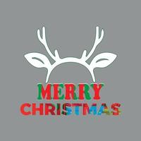 feliz día de navidad, regalo de navidad, diseño de camisetas de navidad, afiche, impresión, postal y otros usos vector