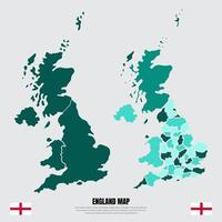 colección de vectores de diseño de mapas de silueta de Inglaterra. vector de diseño de mapas de inglaterra