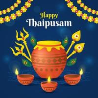 Happy Thaipusam Festival Concept vector