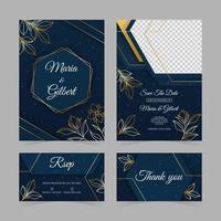 Modern Casual Wedding Invitation Template vector