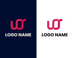 letter u and s modern business logo design template vector