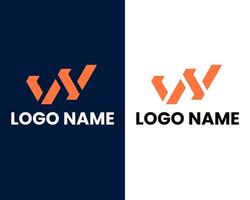 letter w and h modern business logo design template vector