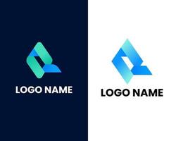 letra q marca plantilla de diseño de logotipo de empresa moderna vector