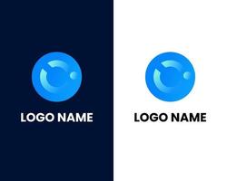 plantilla de diseño de logotipo colorido moderno letra c vector