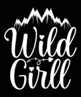 WILD GIRL T-SHIRT DESIGN.eps vector