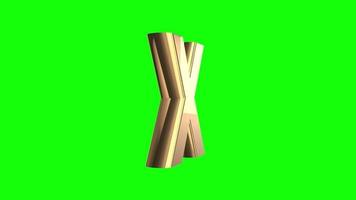 Alphabet X 3D text animation video