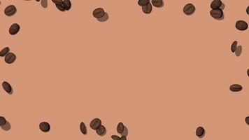 3D Coffee Beans Falling from Edges on Floor 3D Rendering, Chroma Key, Luma Matte Selection video