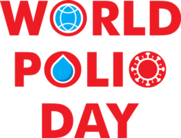 mondo polio giorno distintivo png