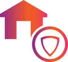 shield home gradient icon png