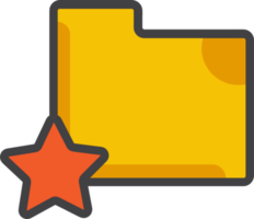 icône de dossier étoile png