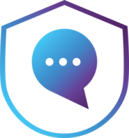 chat shield modern gradient icon png