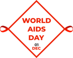 värld AIDS dag bricka png