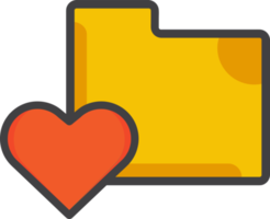 icono de carpeta de amor png