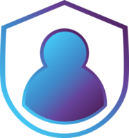 user shield modern gradient icon png