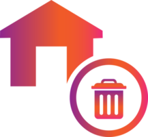 delete home gradient icon png