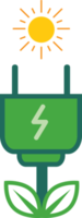 power with plant, green energy icon png