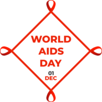 värld AIDS dag bricka png