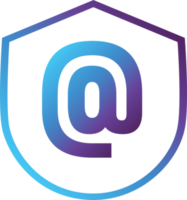 mail shield modern gradient icon png