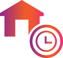 time home gradient icon png