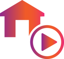 video home gradient icon png