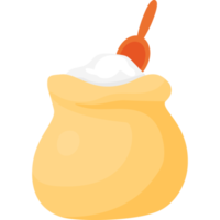 Sack with flour and scoop png