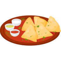 mexikanische Quesadilla mit Saucen png