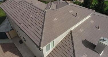 UAV Drone Crane Flight Surveys Residential House Roof Tile Inspection video