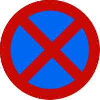 Nee stoppen rood weg teken of verkeer teken. straat symbool illustratie. png