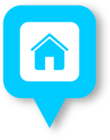 Home icon with realistic shadow. Flat style houses symbols for apps and websites. png