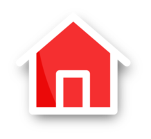 ícone de casa com sombra realista. estilo simples abriga símbolos para aplicativos e sites. png