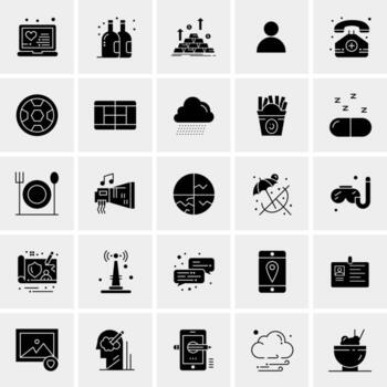 25 iconos de negocios universales vector ilustración de icono creativo para usar en proyectos relacionados con la web y dispositivos móviles