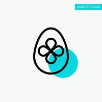 Decoration Easter Easter Egg Egg turquoise highlight circle point Vector icon