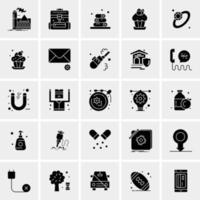 25 iconos de negocios universales vector ilustración de icono creativo para usar en proyectos relacionados con la web y dispositivos móviles