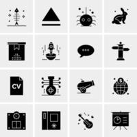 16 iconos de negocios universales vector ilustración de icono creativo para usar en proyectos relacionados con la web y dispositivos móviles