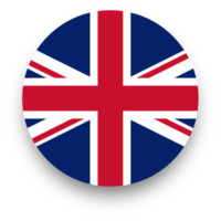 drapeau officiel du royaume-uni en forme de cercle. illustration du drapeau national. png