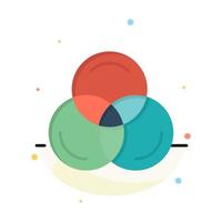 Rgb Color Web Abstract Flat Color Icon Template vector