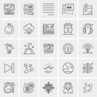 25 iconos de negocios universales vector ilustración de icono creativo para usar en proyectos relacionados con la web y dispositivos móviles