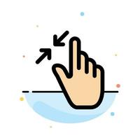 Contract Gestures Interface Pinch Touch Abstract Flat Color Icon Template vector