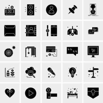 25 iconos de negocios universales vector ilustración de icono creativo para usar en proyectos relacionados con la web y dispositivos móviles