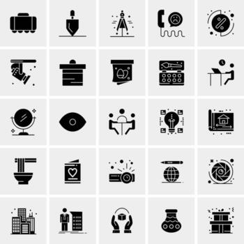 25 iconos de negocios universales vector ilustración de icono creativo para usar en proyectos relacionados con la web y dispositivos móviles
