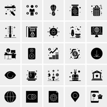 25 iconos de negocios universales vector ilustración de icono creativo para usar en proyectos relacionados con la web y dispositivos móviles