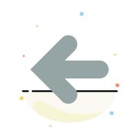 Arrow Arrows Back Point Back Abstract Flat Color Icon Template vector