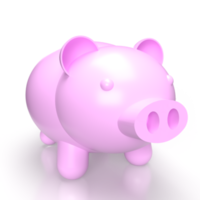 das rosa sparschwein 3d-rendering png