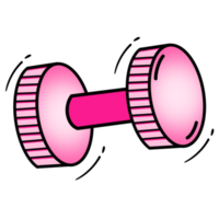 fitness rosa con mancuernas png