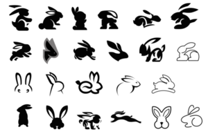The set of Hare or Rabbit icon collection png