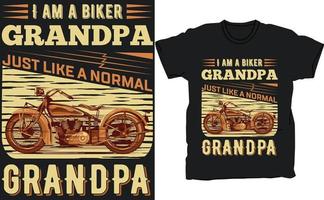 I am a biker grandpa just like a normal grandpa tshirt design vector template