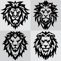 rey león animal logo de patrones sin fisuras vector