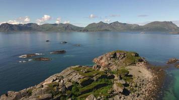 ilhas lofoten na noruega por drone video