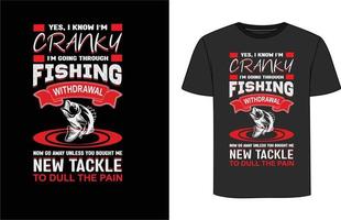 Fishing T-shirt design vector