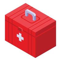 Medical kit icon, isometric style vector